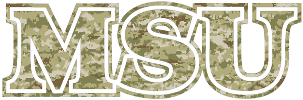 Missouri State Bears MSU Logo Salute to Service Camouflage Camo Vinyl Decal PICK SIZE