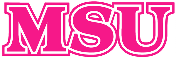 Missouri State Bears Hot Pink MSU Logo Premium DieCut Vinyl Decal PICK SIZE