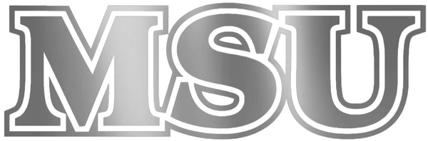 Missouri State Bears SILVER CHROME MIRROR MSU Logo Premium DieCut Vinyl Decal PICK SIZE