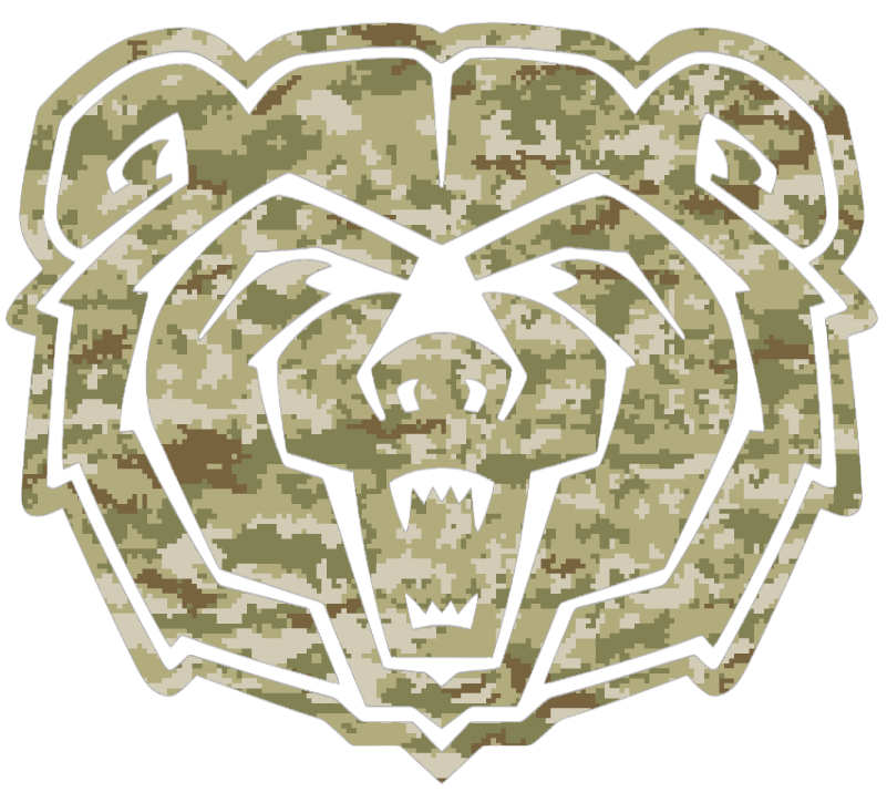 Missouri State Bears Team Logo Salute to Service Camouflage Camo Vinyl Decal PICK SIZE