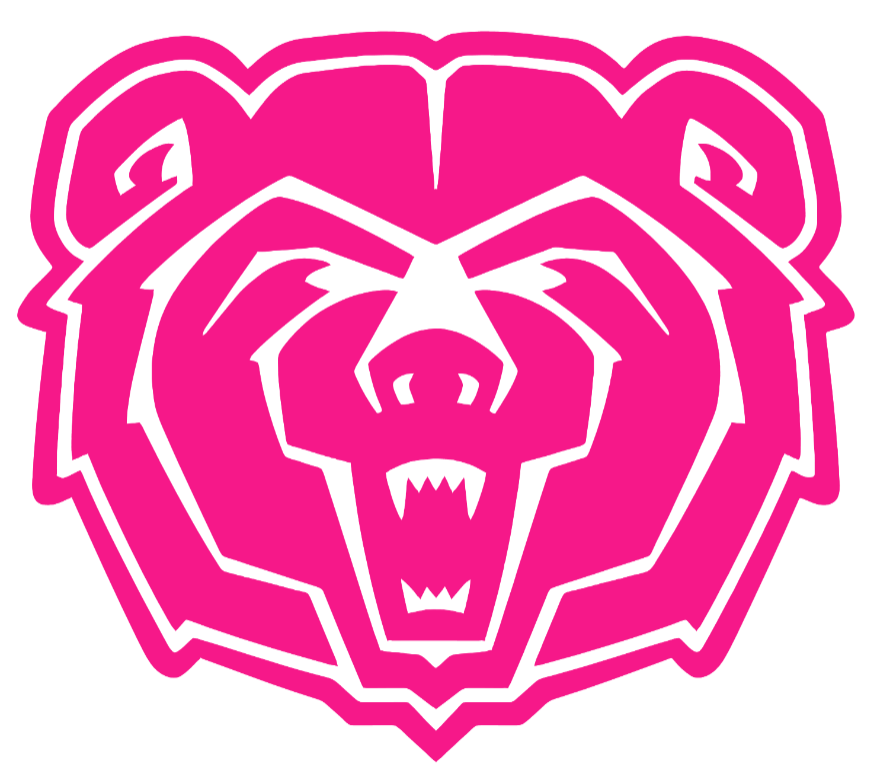Missouri State Bears Hot Pink Team Logo Premium DieCut Vinyl Decal PICK SIZE