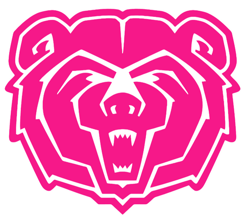 Missouri State Bears Hot Pink Team Logo Premium DieCut Vinyl Decal PICK SIZE