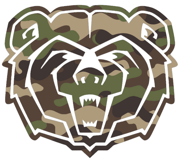 Missouri State Bears Woodland Camo Camouflage Team Logo Premium DieCut Vinyl Decal PICK SIZE