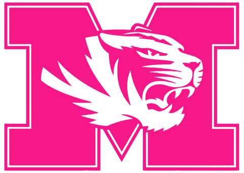 Missouri Tigers Mizzou Hot Pink Retro Throwback Logo Premium DieCut Vinyl Decal PICK SIZE