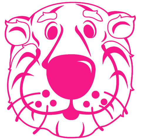 Missouri Tigers Hot Pink Retro Throwback Logo Premium DieCut Vinyl Decal PICK SIZE