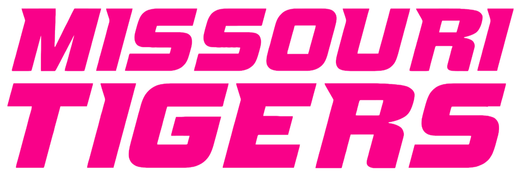 Missouri Tigers Hot Pink Team Name Logo Premium DieCut Vinyl Decal PICK SIZE