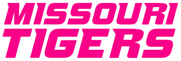 Missouri Tigers Hot Pink Team Name Logo Premium DieCut Vinyl Decal PICK SIZE