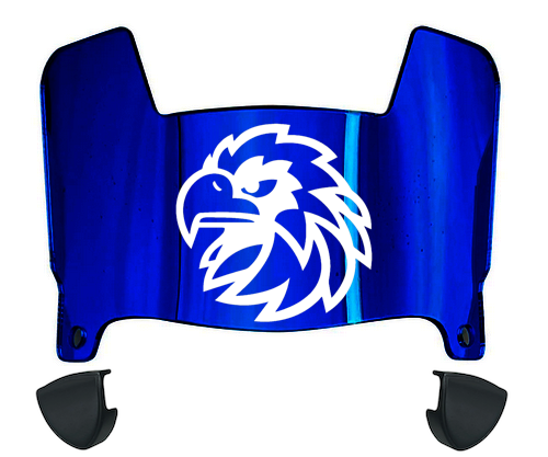 Monmouth Hawks Mini Football Helmet Visor Shield w/ Clips - PICK VISOR & LOGO COLOR