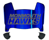 Monmouth Hawks Mini Football Helmet Visor Shield w/ Clips - PICK VISOR & LOGO COLOR