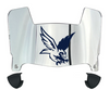 Monmouth Hawks Mini Football Helmet Visor Shield w/ Clips - PICK VISOR & LOGO COLOR