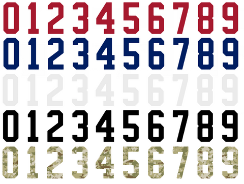 Montreal Canadiens Helmet Jersey Style Vinyl Number Decal Sheet Set of 50 #0-9 - Pick Color & Size