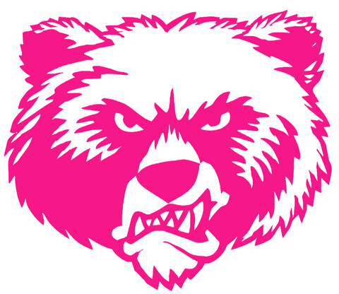 Montana Grizzlies Hot Pink Alternate Logo Premium DieCut Vinyl Decal PICK SIZE