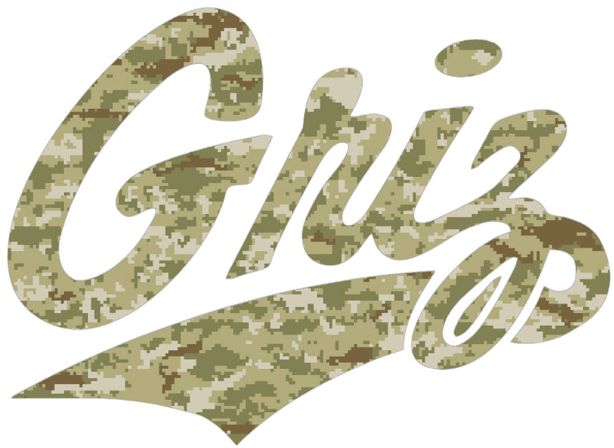 Montana Grizzlies Griz Logo Salute to Service Camouflage Camo Vinyl Decal PICK SIZE