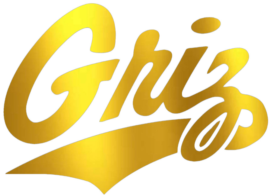 Montana Grizzlies GOLD CHROME MIRROR Griz Logo Premium DieCut Vinyl Decal PICK SIZE