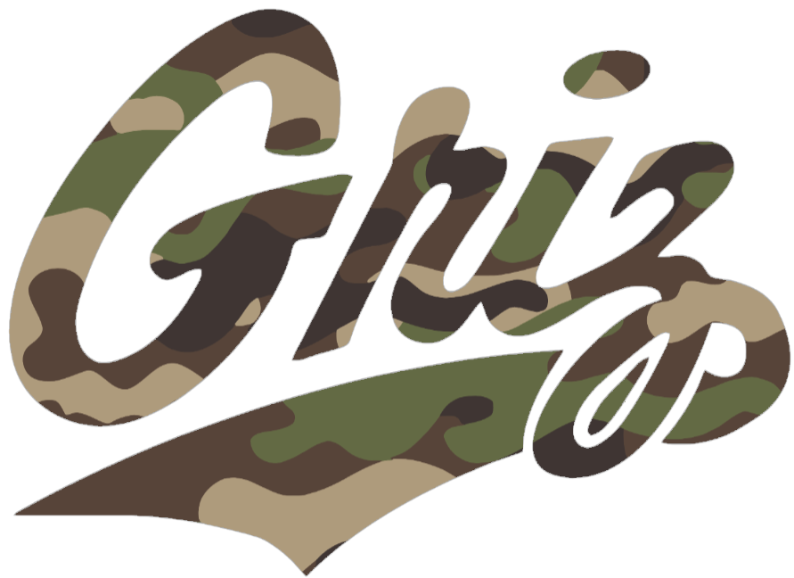 Montana Grizzlies Woodland Camo Camouflage Griz Logo Premium DieCut Vinyl Decal PICK SIZE