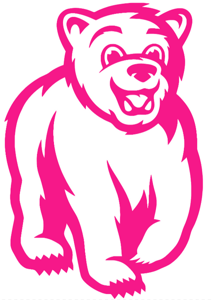 Montana Grizzlies Hot Pink Monte Mascot Logo Premium DieCut Vinyl Decal PICK SIZE