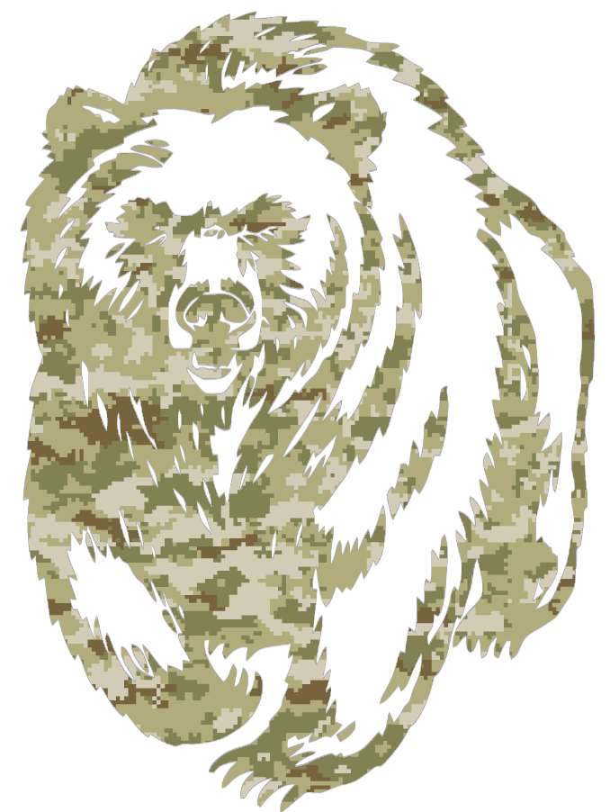 Montana Grizzlies Team Logo Salute to Service Camouflage Camo Vinyl Decal PICK SIZE