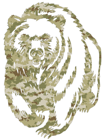 Montana Grizzlies Team Logo Salute to Service Camouflage Camo Vinyl Decal PICK SIZE