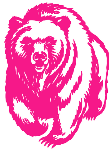 Montana Grizzlies Hot Pink Team Logo Premium DieCut Vinyl Decal PICK SIZE