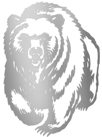Montana Grizzlies SILVER CHROME MIRROR Team Logo Premium DieCut Vinyl Decal PICK SIZE
