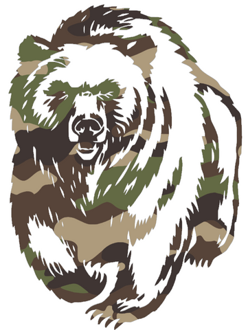Montana Grizzlies Woodland Camo Camouflage Team Logo Premium DieCut Vinyl Decal PICK SIZE