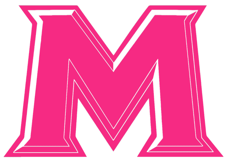 Mount St Marys Mountaineers HOT PINK M Logo Premium DieCut Vinyl Decal PICK SIZE