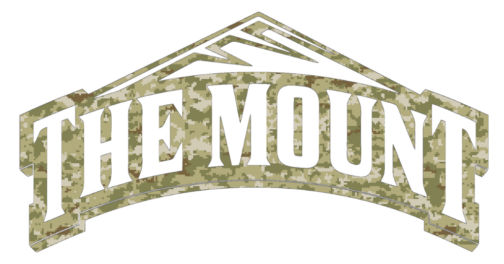 Mount Saint Marys Mountaineers Team Logo Salute to Service Camouflage Camo Vinyl Decal PICK SIZE