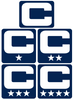 Captain Patch Jersey C Style NAVY BLUE Football Helmet Decal - Perfect for Adult & Youth Full Size Football Helmets - SportsJewelryProShop