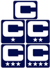 Captain Patch Jersey C Style NAVY BLUE Football Helmet Decal - Perfect for Adult & Youth Full Size Football Helmets
