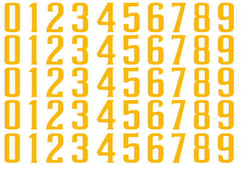 Nashville Predators Helmet Jersey Style Vinyl Number Decal Sheet Set of 50 #0-9 - Pick Color & Size
