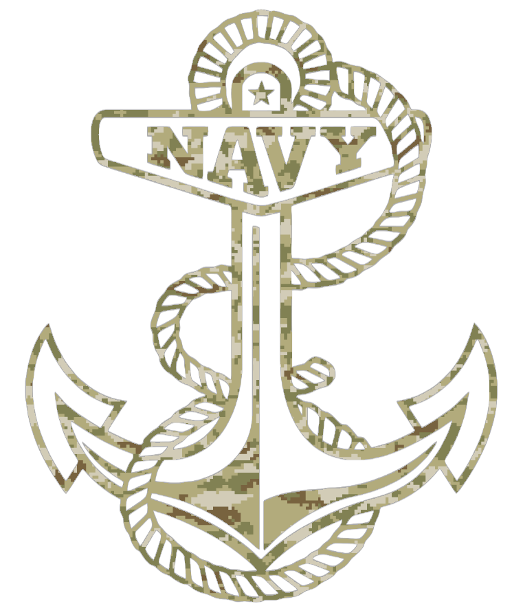 Navy Midshipmen Anchor Logo Salute to Service Camouflage Camo Vinyl Decal PICK SIZE