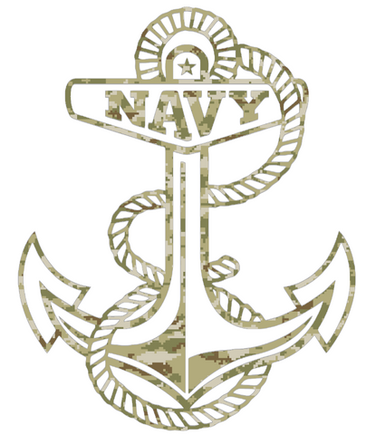 Navy Midshipmen Anchor Logo Salute to Service Camouflage Camo Vinyl Decal PICK SIZE