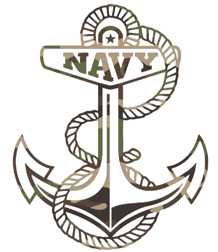 Navy Midshipmen Woodland Camo Camouflage Anchor Logo Premium DieCut Vinyl Decal PICK SIZE