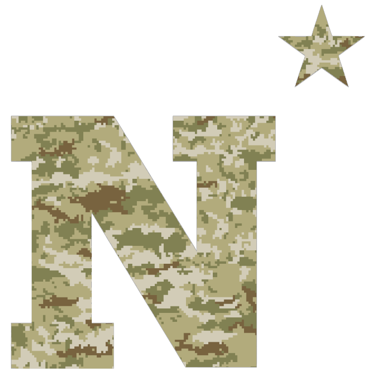 Navy Midshipmen Team Logo Salute to Service Camouflage Camo Vinyl Decal PICK SIZE