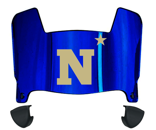 Navy Midshipmen Mini Football Helmet Visor Shield w/ Clips - PICK VISOR & LOGO COLOR