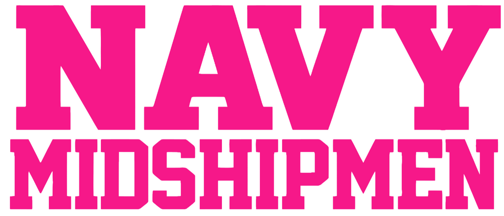 Navy Midshipmen Hot Pink Team Name Logo Premium DieCut Vinyl Decal PICK SIZE