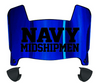 Navy Midshipmen Mini Football Helmet Visor Shield w/ Clips - PICK VISOR & LOGO COLOR