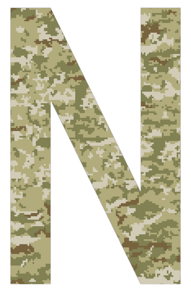 Nebraska Cornhuskers Alternate N Logo Salute to Service Camouflage Camo Vinyl Decal PICK SIZE