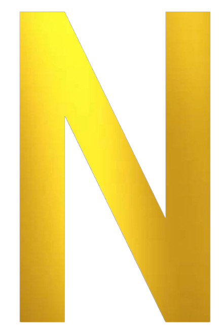Nebraska Cornhuskers GOLD CHROME MIRROR Alternate N Logo Premium DieCut Vinyl Decal PICK SIZE