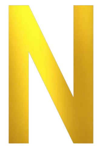Nebraska Cornhuskers GOLD CHROME MIRROR Alternate N Logo Premium DieCut Vinyl Decal PICK SIZE