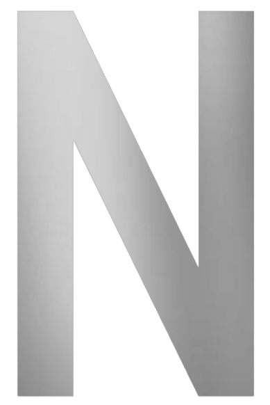 Nebraska Cornhuskers SILVER CHROME MIRROR Alternate N Logo Premium DieCut Vinyl Decal PICK SIZE