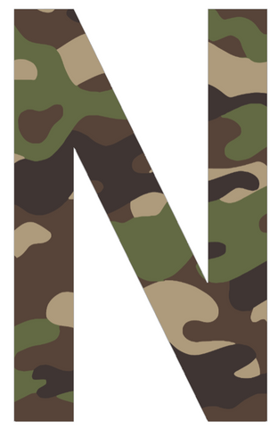 Nebraska Cornhuskers Woodland Camo Camouflage Alternate N Logo Premium DieCut Vinyl Decal PICK SIZE