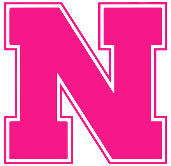 Nebraska Cornhuskers Hot Pink Team Logo Premium DieCut Vinyl Decal PICK SIZE