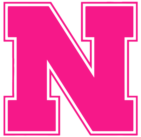 Nebraska Cornhuskers Hot Pink Team Logo Premium DieCut Vinyl Decal PICK SIZE