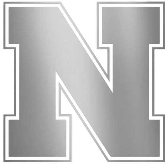Nebraska Cornhuskers SILVER CHROME MIRROR Team Logo Premium DieCut Vinyl Decal PICK SIZE