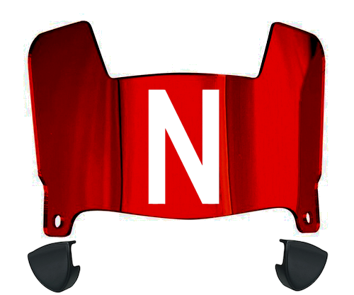 Nebraska Cornhuskers Mini Football Helmet Visor Shield w/ Clips - PICK VISOR & LOGO COLOR