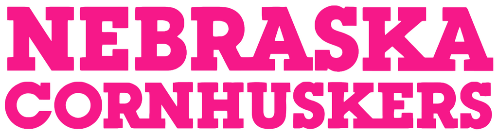 Nebraska Cornhuskers Hot Pink Team Name Logo Premium DieCut Vinyl Decal PICK SIZE