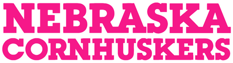 Nebraska Cornhuskers Hot Pink Team Name Logo Premium DieCut Vinyl Decal PICK SIZE