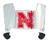 Nebraska Cornhuskers Mini Football Helmet Visor Shield w/ Clips - PICK VISOR & LOGO COLOR
