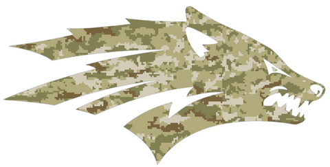 Nevada Wolf Pack Team Logo Salute to Service Camouflage Camo Vinyl Decal PICK SIZE